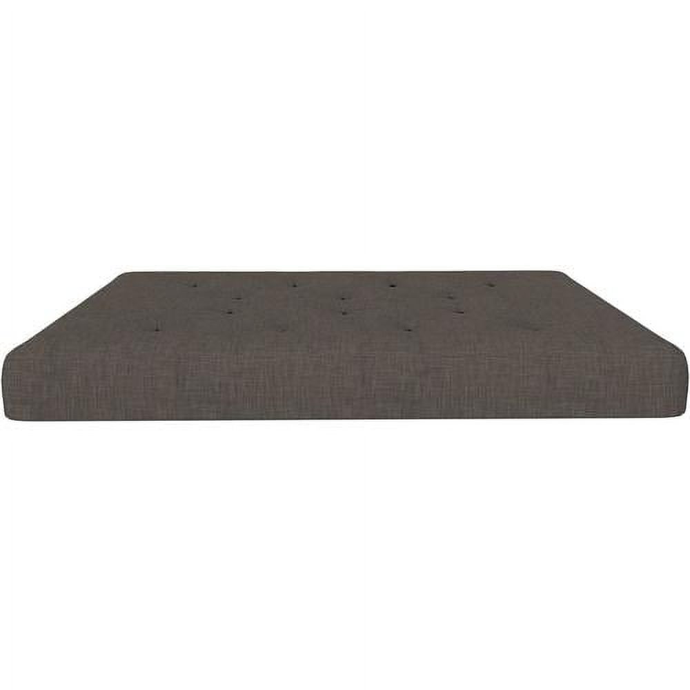 Cozey 8-Inch Pocket Spring Coil Futon Mattress, Polyester Linen, Full, Taupe Gray