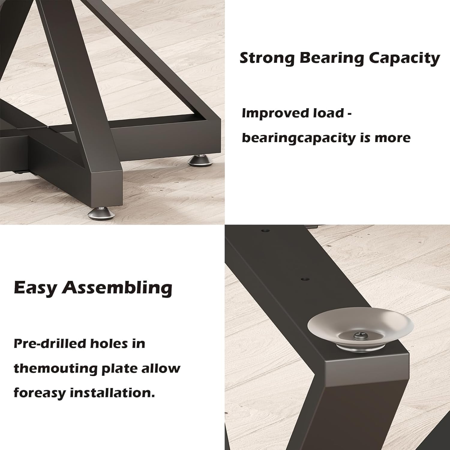 28" Metal Table Base,Modern Pedestal Dinning Table Legs with Suction Cups,Metal Modern Coffee Table,for DIY Coffee Table, Dining Table, Desk Fits Glass, Marble, and Wood Tops