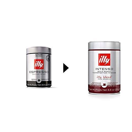 Illy Ground Espresso Dark Roast Coffee, 8.8 oz (Pack of 4)