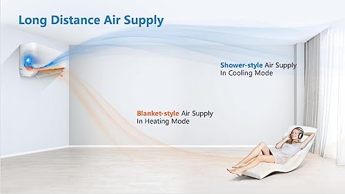 ApooDr AT-Pro Series 9,000 BTU – 24000 BTU Mini Split Air Conditioner Ductless Inverter System with Heat Pump,Energy-Star Wi-Fi with 16 Ft. Kit