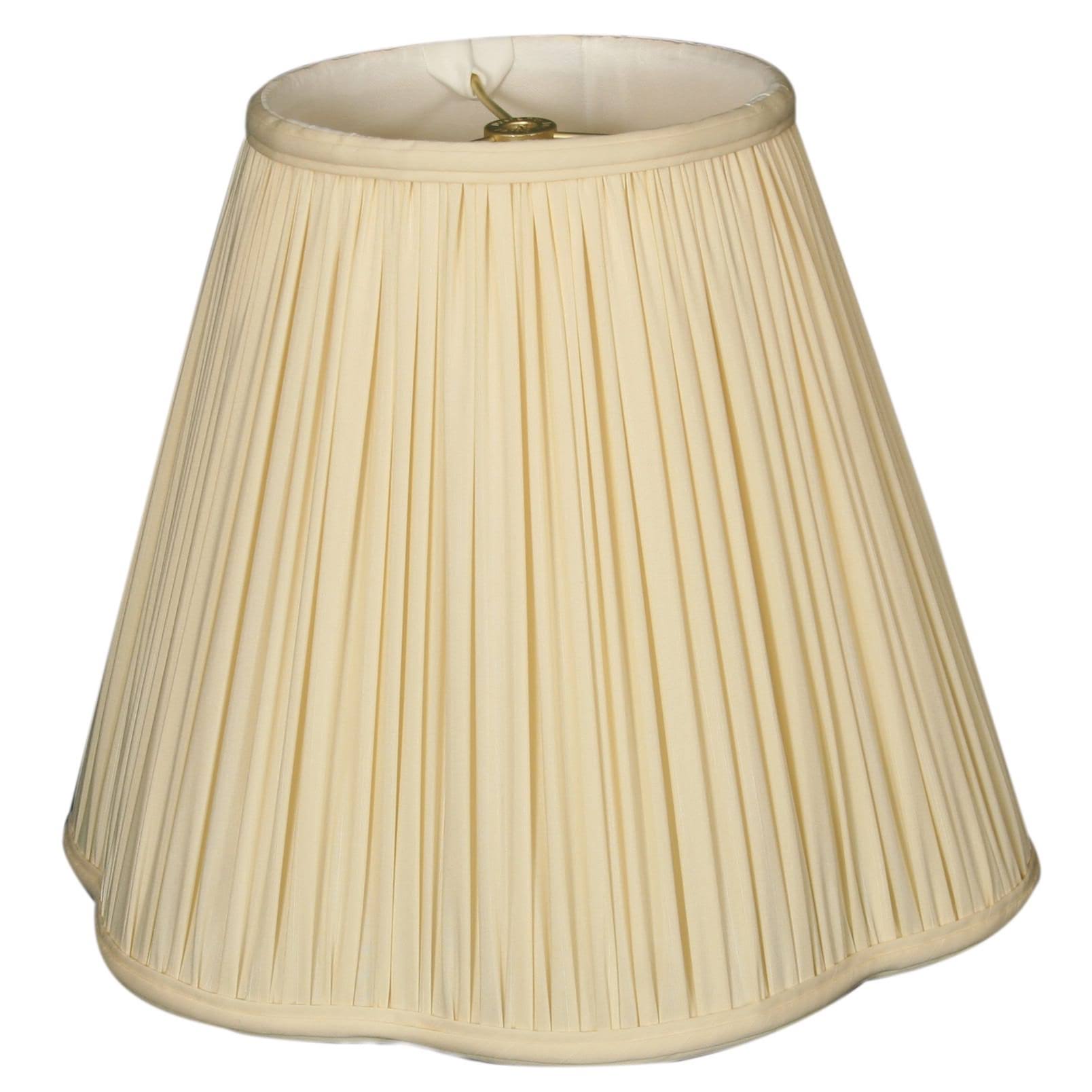 Royal Designs Bottom Scallop Gather Pleat Basic Lamp Shade, Eggshell, 10 x 20 x 15.5 - Color