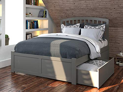 AFI Richmond Twin XL Size Platform Bed with Footboard & Storage Drawers in White