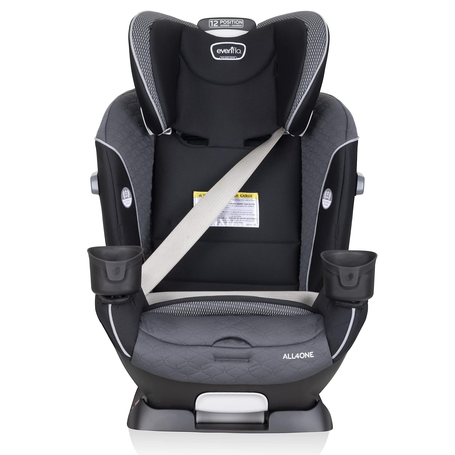 Evenflo All4One DLX 4-In-1 Convertible Car Seat (Kingsley Black)