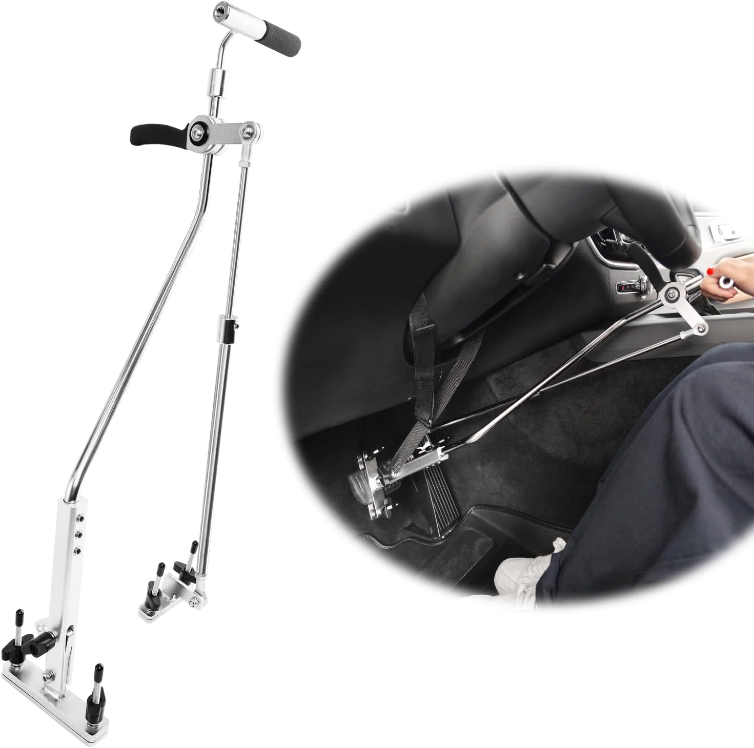 Hand Controls for Disabled Drivers Push and Pull | All Metal Steel Handicap Driving Aids Stick