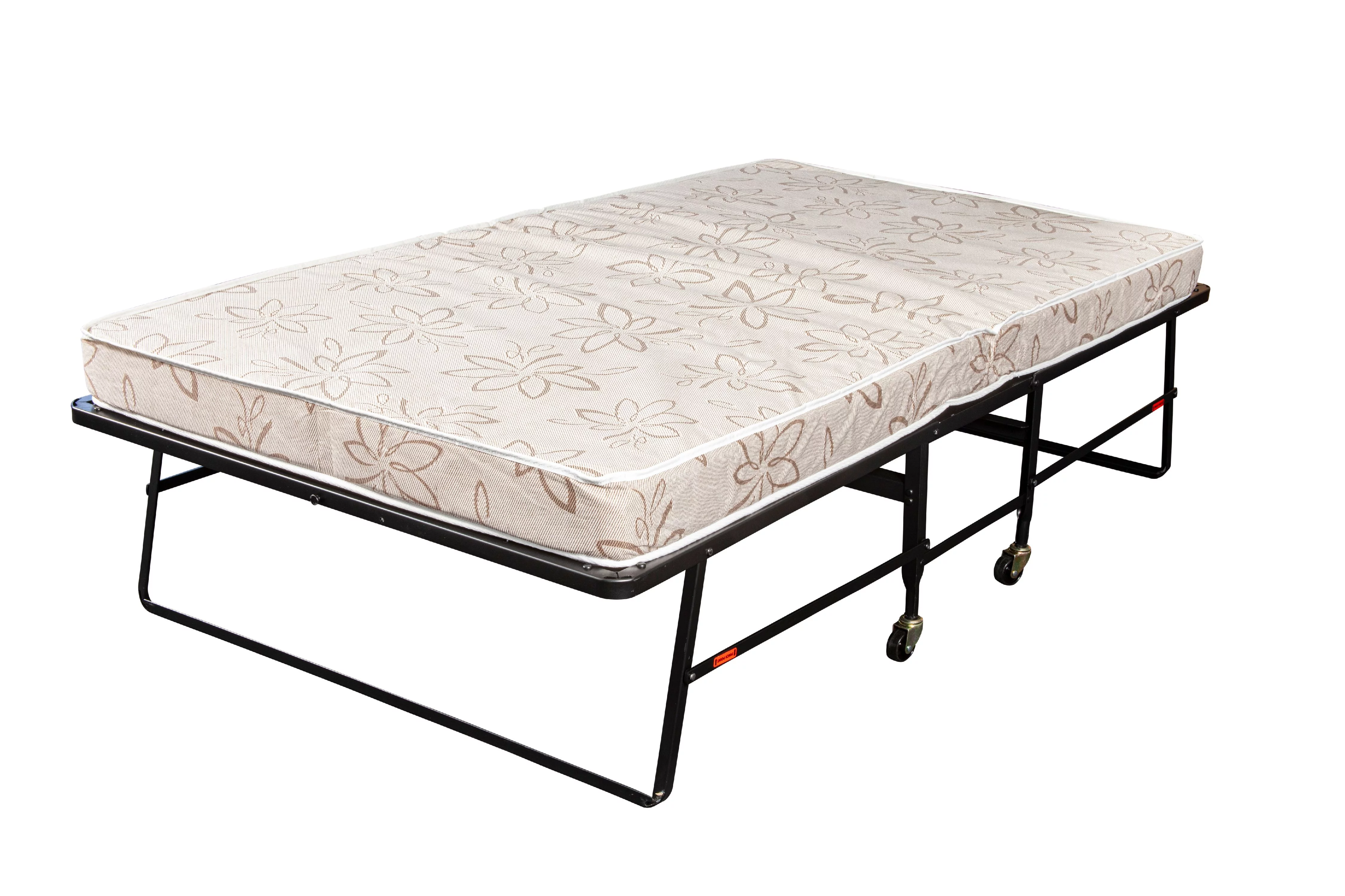 Hollywood Bed Rollaway Bed, Fiber Mattress, Twin, Steel Construction