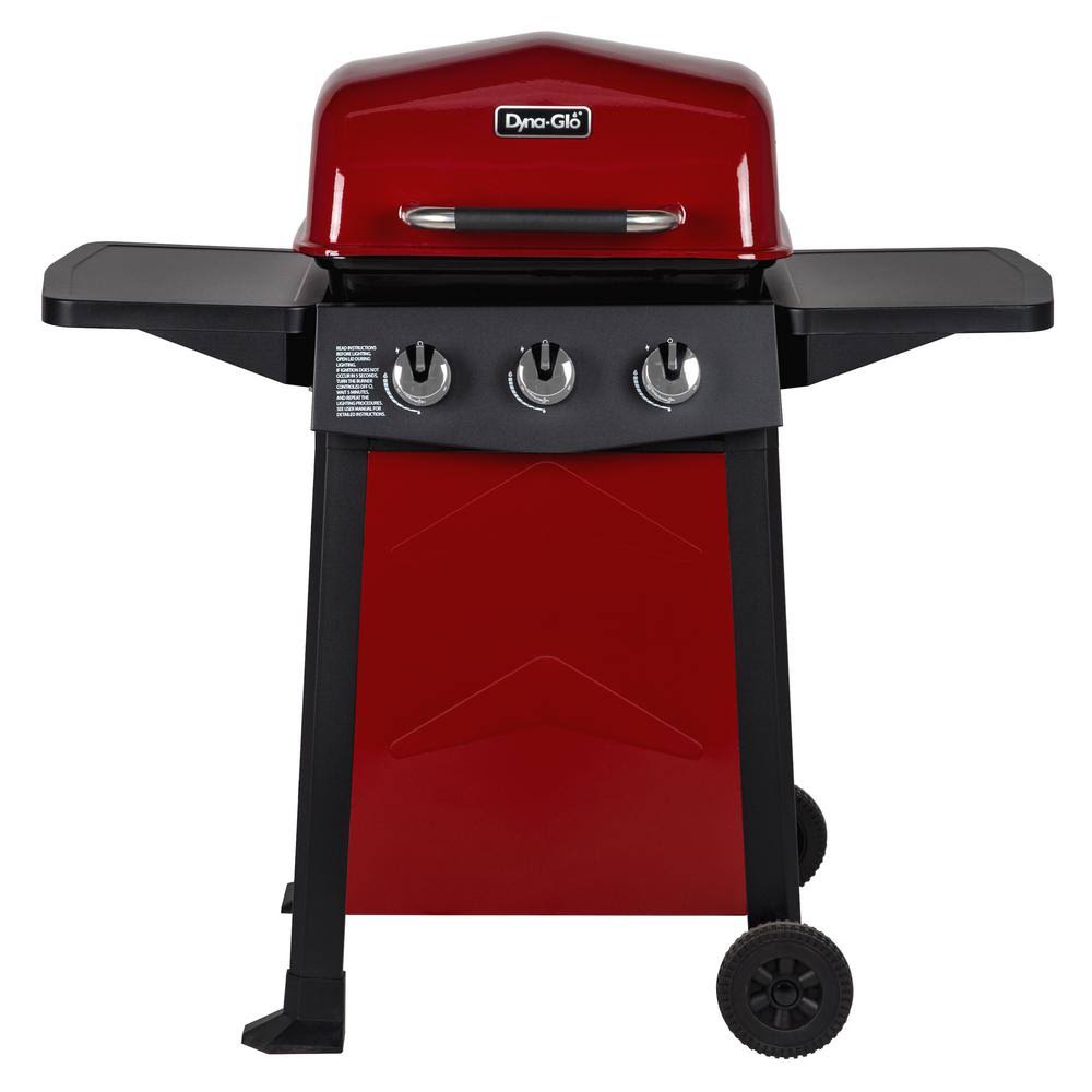 Dyna-Glo 3-Burner Open Cart Propane Gas Grill in Blue