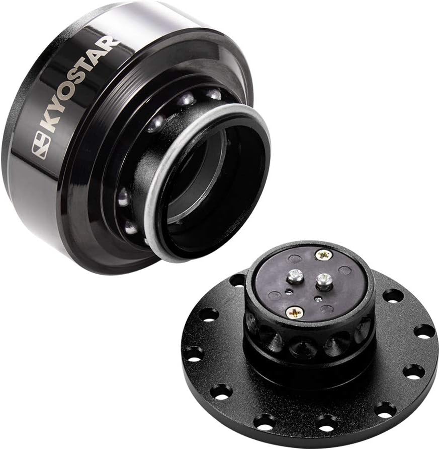 WKD Titanium Steering Wheel Quick Release Hub Adapter Snap Off Boos Kit Black #8313