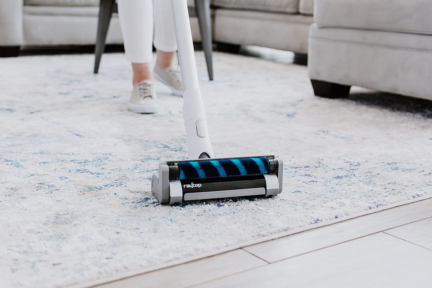 RAYCOP Omni Power UV+ | Cordless Stick Vacuum | Sanitizing UV Light | Kills Viruses and Bacteria | White