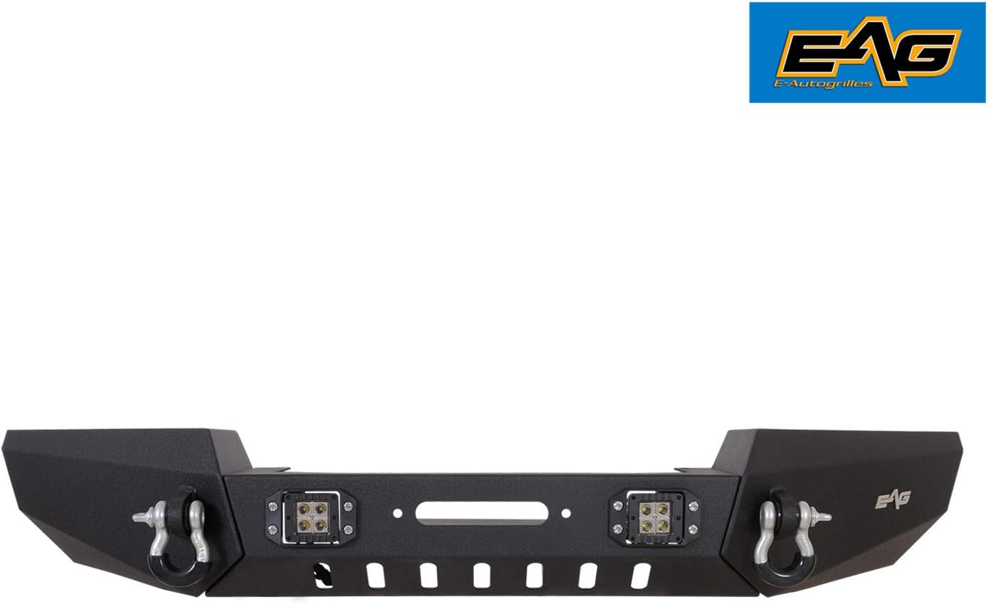 EAG Assembled Front Bumper with LED lights Compatible with 1999-2004 Grand Cherokee WJ