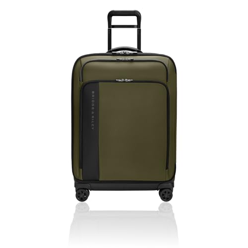 Briggs & Riley Domestic 22" Carry On Expandable Spinner - Luggage for Travel, Suitcases with Wheels, Softside Rolling Bag for Men & Women, Self-Repairing Zipper - ZDX Collection, Black