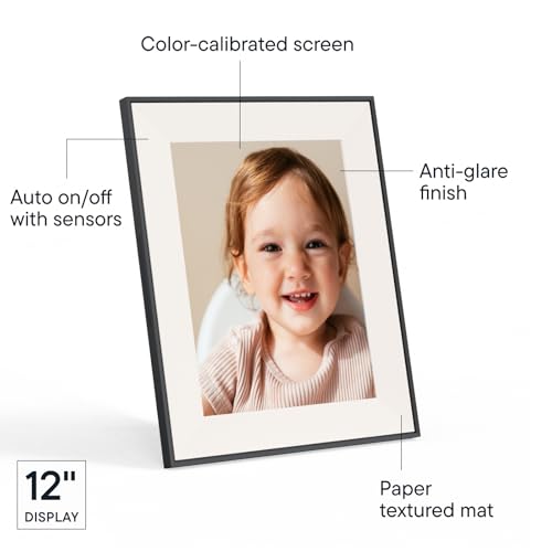 Aura Digital Picture Frame - 10.1" HD Mat Display | Wirecutter's Best Digital Frame for Gifting - Send Photos Directly from Your Phone from Anywhere | Quick & Easy Setup Over WiFi - Free App | Black