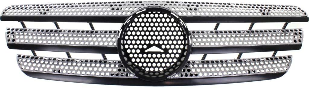 For Mercedes-Benz ML500 Grille Assembly 2002 03 04 2005 | Silver Shell and Insert | Plastic | MB1200140 | 66880352