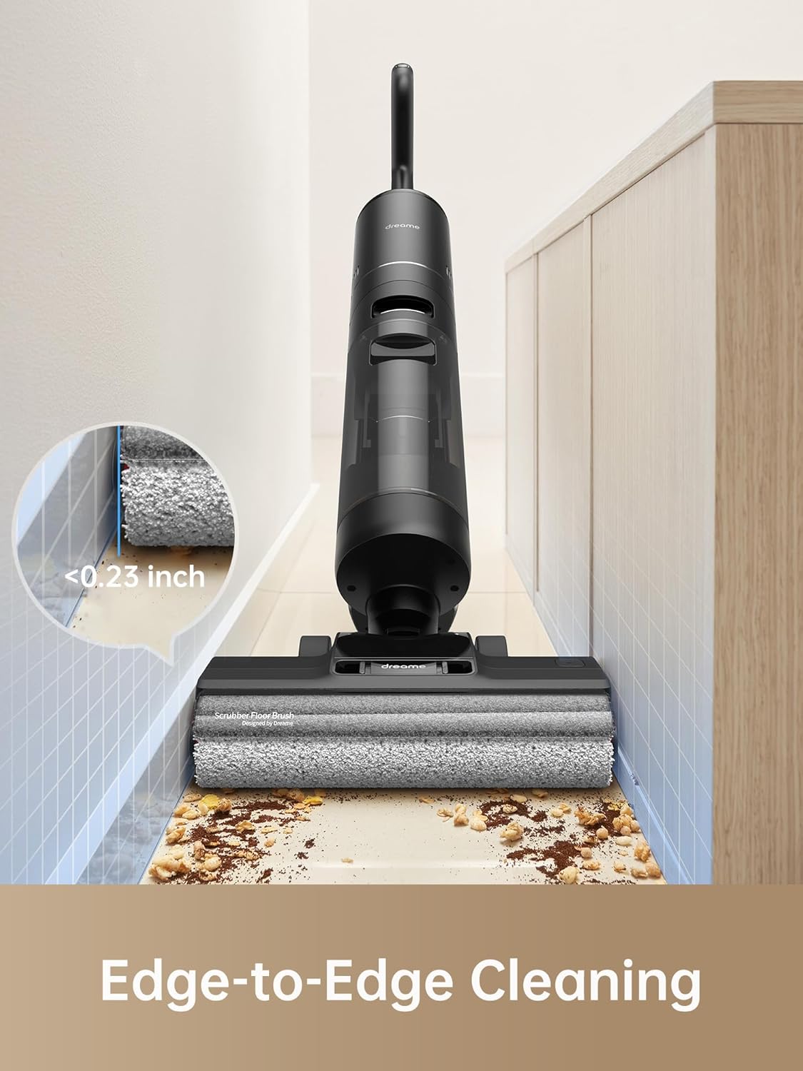 dreame H12 PRO Wet Dry Vacuum Cleaner, Smart Floor Cleaner Cordless Vacuum and Mop for Hard Floors, One-Step Edge to Edge Cleaning with Hot Air Drying