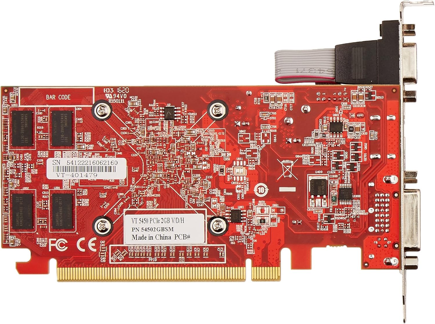 VisionTek Radeon 5450 2GB DDR3 (DVI-I, HDMI, VGA) Graphics Card - 900861,Black/Red