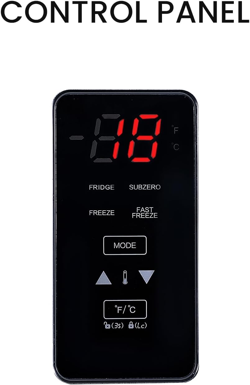 14cf Upright Freezer CONVERTIBLE REF Garage Ready 28in wide 110V (Black)