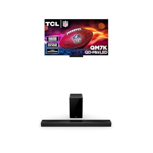 TCL 55-Inch Class QM7K Series QD-Mini LED 4K UHD Google Smart TV Best Premium Mini-LED TV - QLED, 144hz, 240hz Gaming Rate, Anti-Reflective Screen, Bang & Olufsen Audio, Atmos (55QM7K, 2025 Model)