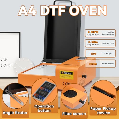 FAFAIR A4 L805 DTF Printer, DTF Printing Machine with Anti-Clogging Technology High Speed Printing, Transfer Printer for DIY T-Shirt, Other Textiles(L805+Oven+Software)