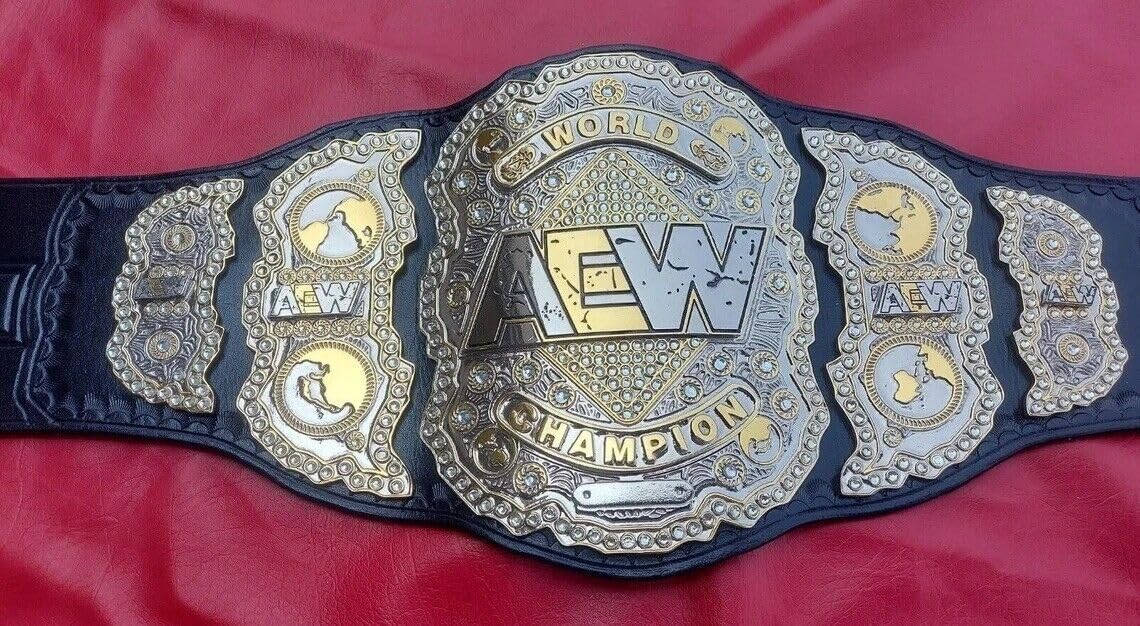 AEW World Heavyweight Wrestling Championship Title Belt Replica, Authentic Wear Universal Championship Title Belt - Adult Size
