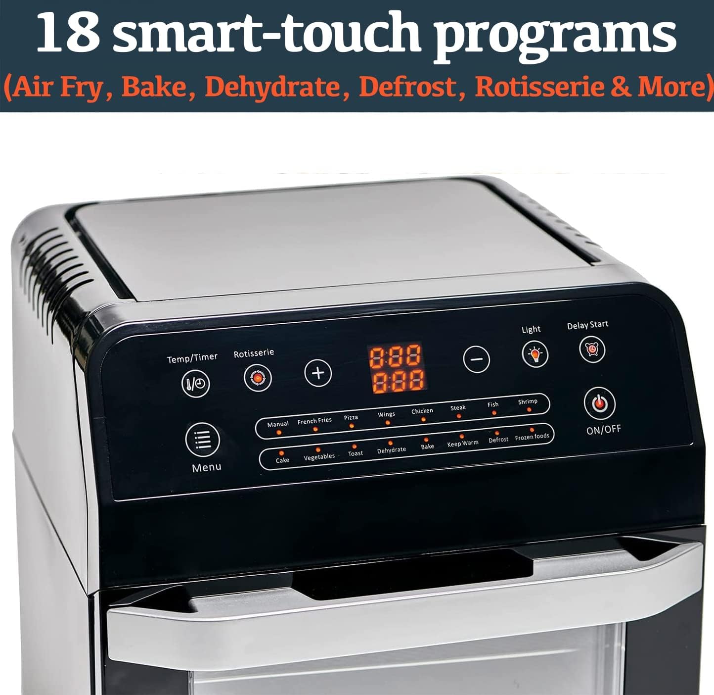 Yedi Total Package 18-in-1 Air Fryer Oven, Air Fryer with Rotisserie and Dehydrator + 100 Recipes, 12.7 Quart