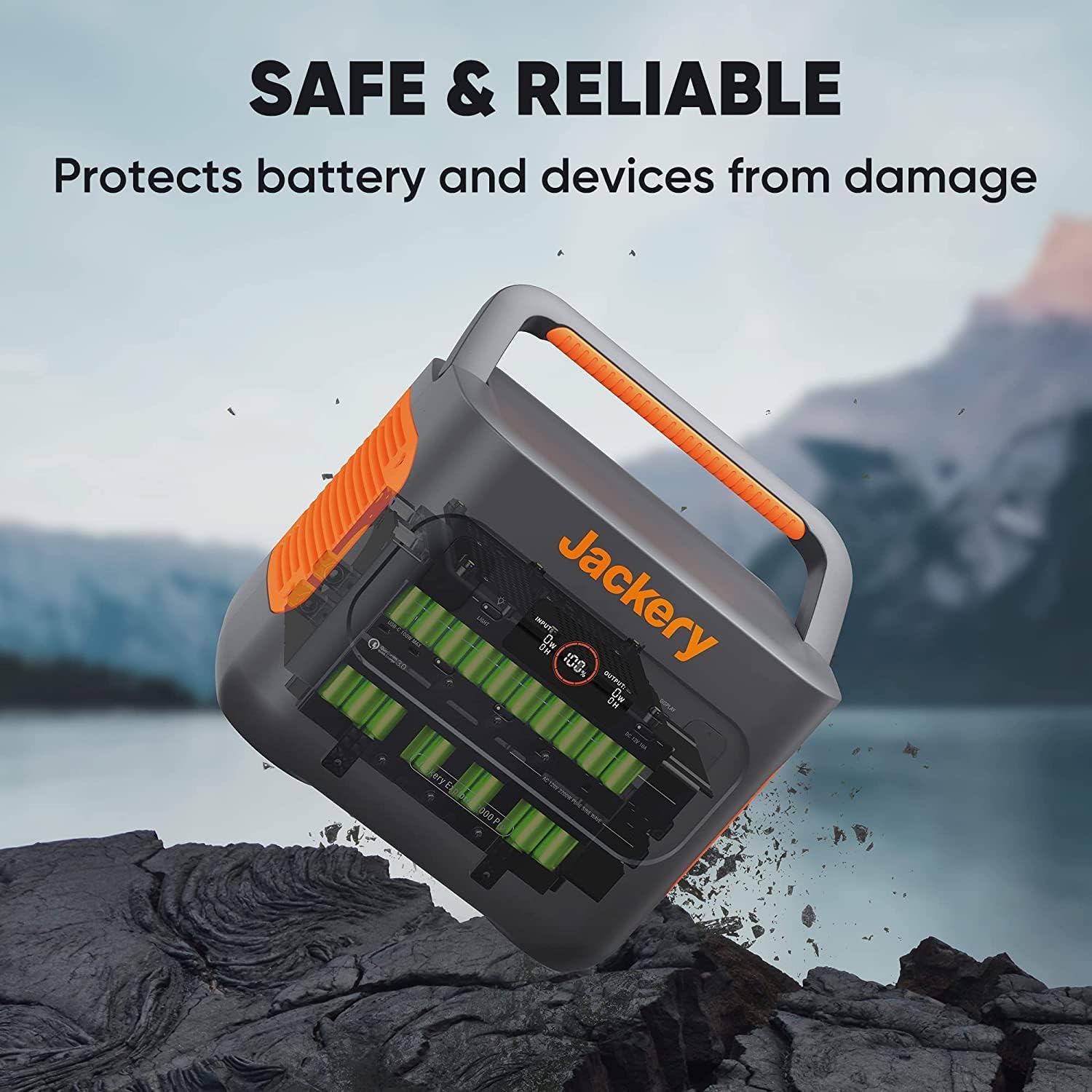 Jackery Explorer 2000 PRO Portable Power Station, 2160Wh Capacity with 3x120V/2200W AC Outlets, Solar Mobile Lithium Battery Pack for Outdoor RV Camping Emergency (Renewed)