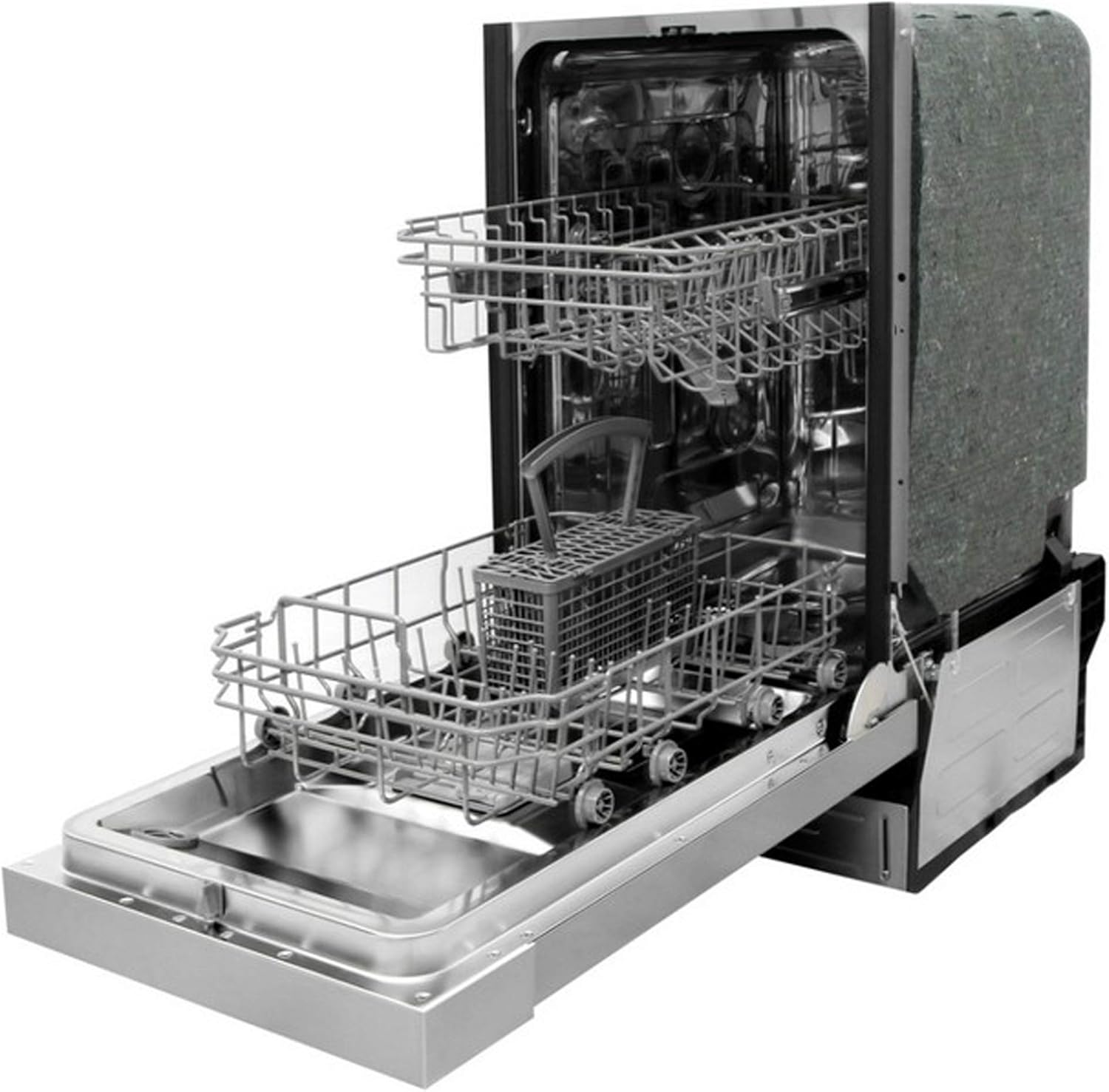 SPT SD-9254SSB 18″ Wide Built-In Stainless Steel Dishwasher w/Heated Drying, ENERGY STAR, 6 Wash Programs, 8 Place Settings and Stainless Steel Tub