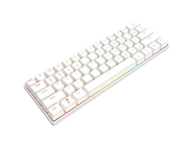 GK61 Mechanical Gaming Keyboard - 61 Keys Multi Color RGB Illuminated LED Backlit Wired Programmable for PC/Mac Gamer (Gateron O
