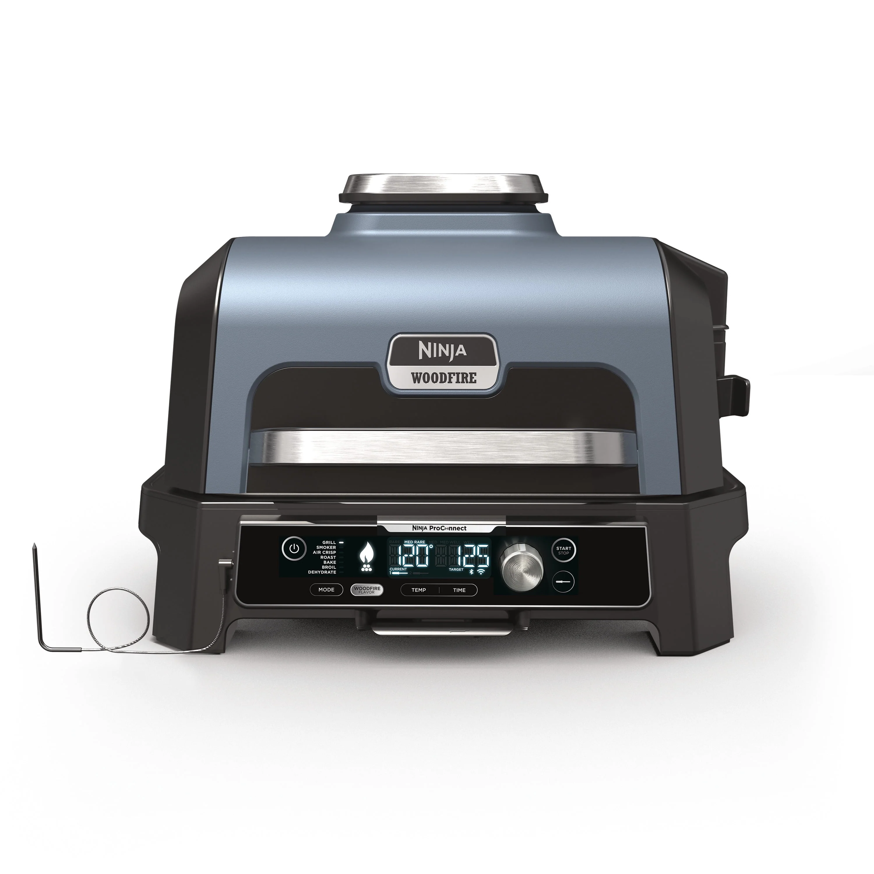 Ninja Woodfire ProConnect XL Outdoor 7-in-1 Grill & Smoker, App Enabled, Outdoor Air Fryer, Woodfire Technology, OG900