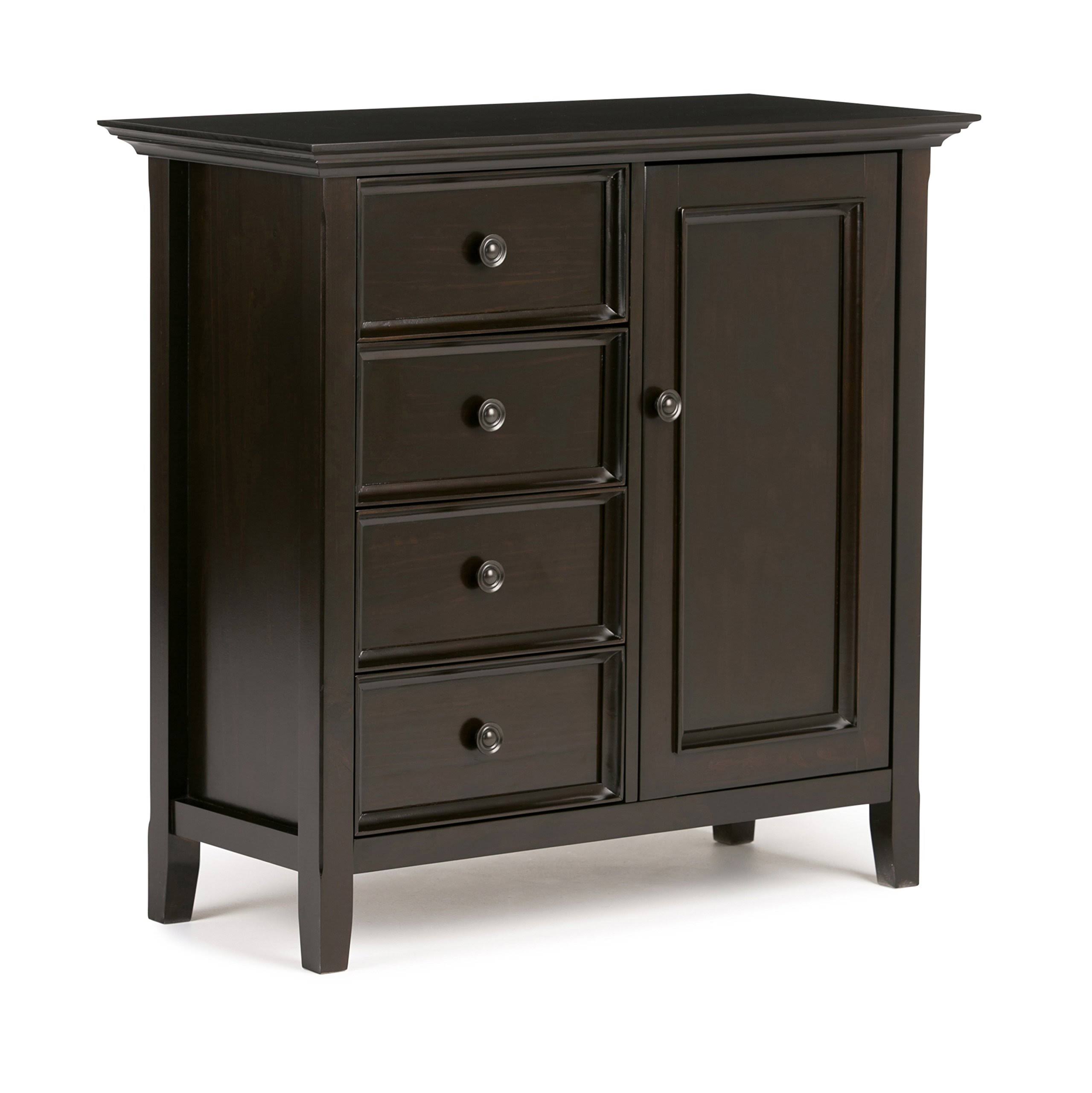 Simpli Home Amherst Medium Storage Cabinet, Dark Brown