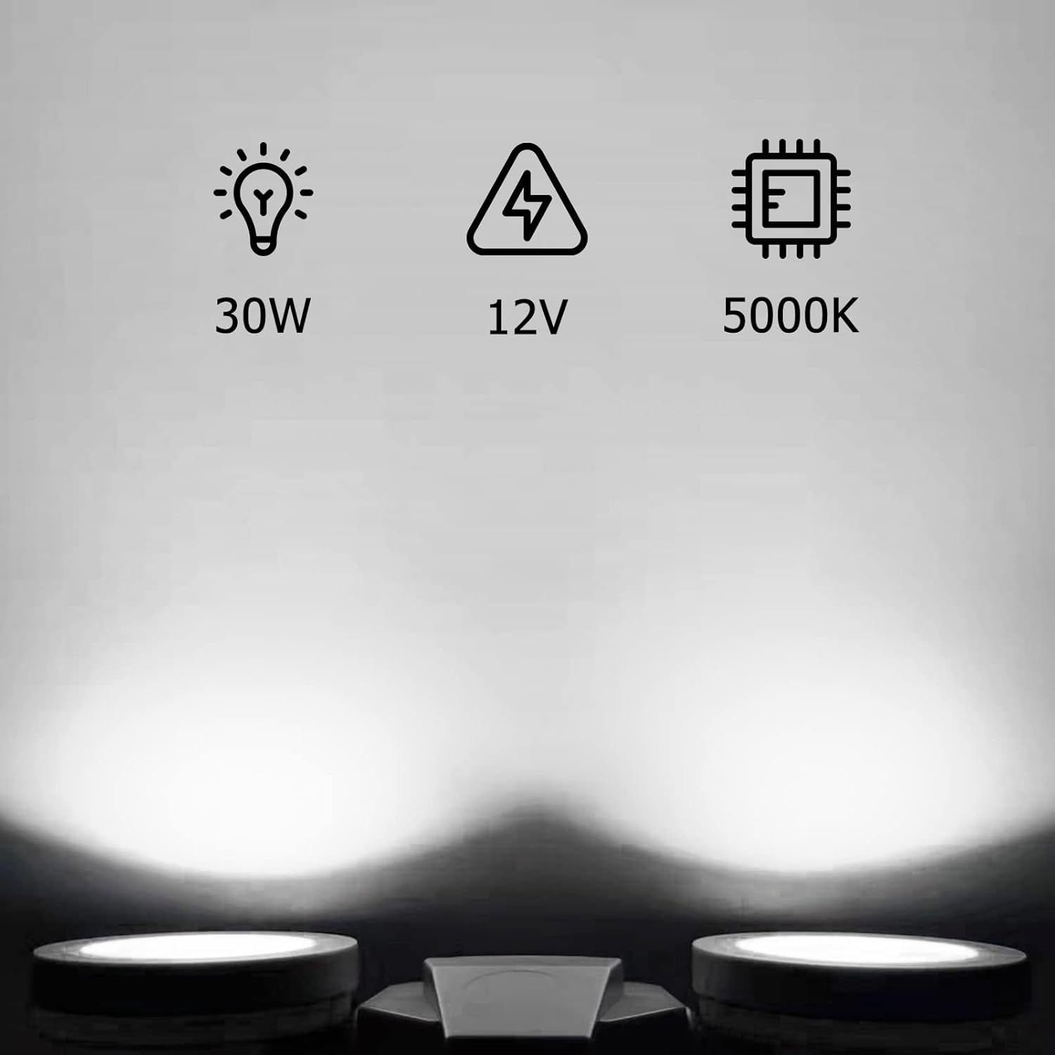 LED Security Lights with Motion Sensor and Dusk to Dawn, FLOODOOR 2 Head Adjustable 30W, 2800LM, 5000K, IP65 Waterproof Flood Light for Courtyard，Garage，Garden. Pack of 2