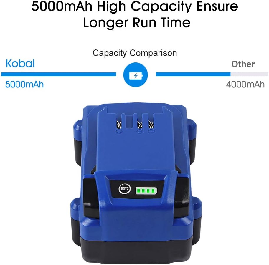 Jialitt 24V 5.0Ah Battery Replacement for Kobalt 24V Max KB624-03 KB524-03 KB424-03 KB224-03 0673802 Lithium Ion Cordless Tools Battery(2Pack) NOT for Snow Joe