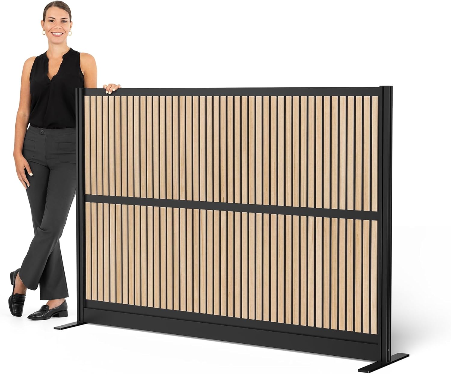 Stand Up Desk Store Grove Modular Wall | Modern Style Partition, Cubicle Wall & Room Divider for Office, School, Library | Recycled PET Noise Reduction Panels | 70x48”