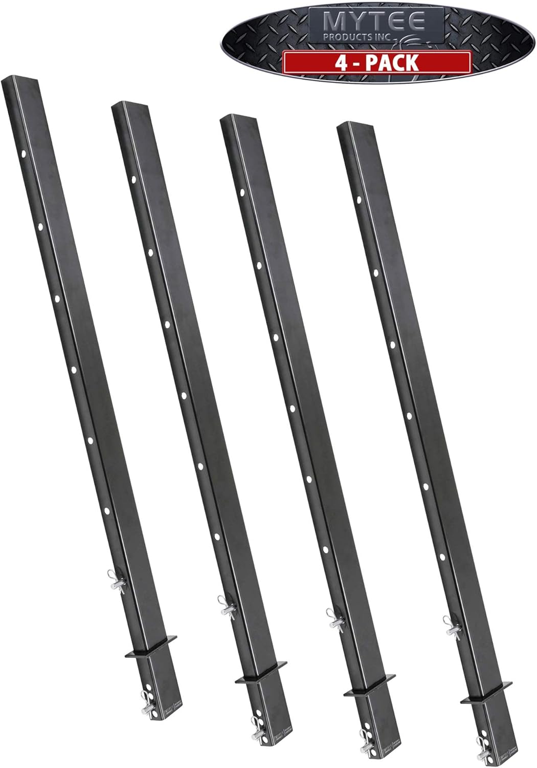 Mytee Products 54" Adjustable C Channel Pipe Stake for Flatbed Trailer Hauler (4 Pack)