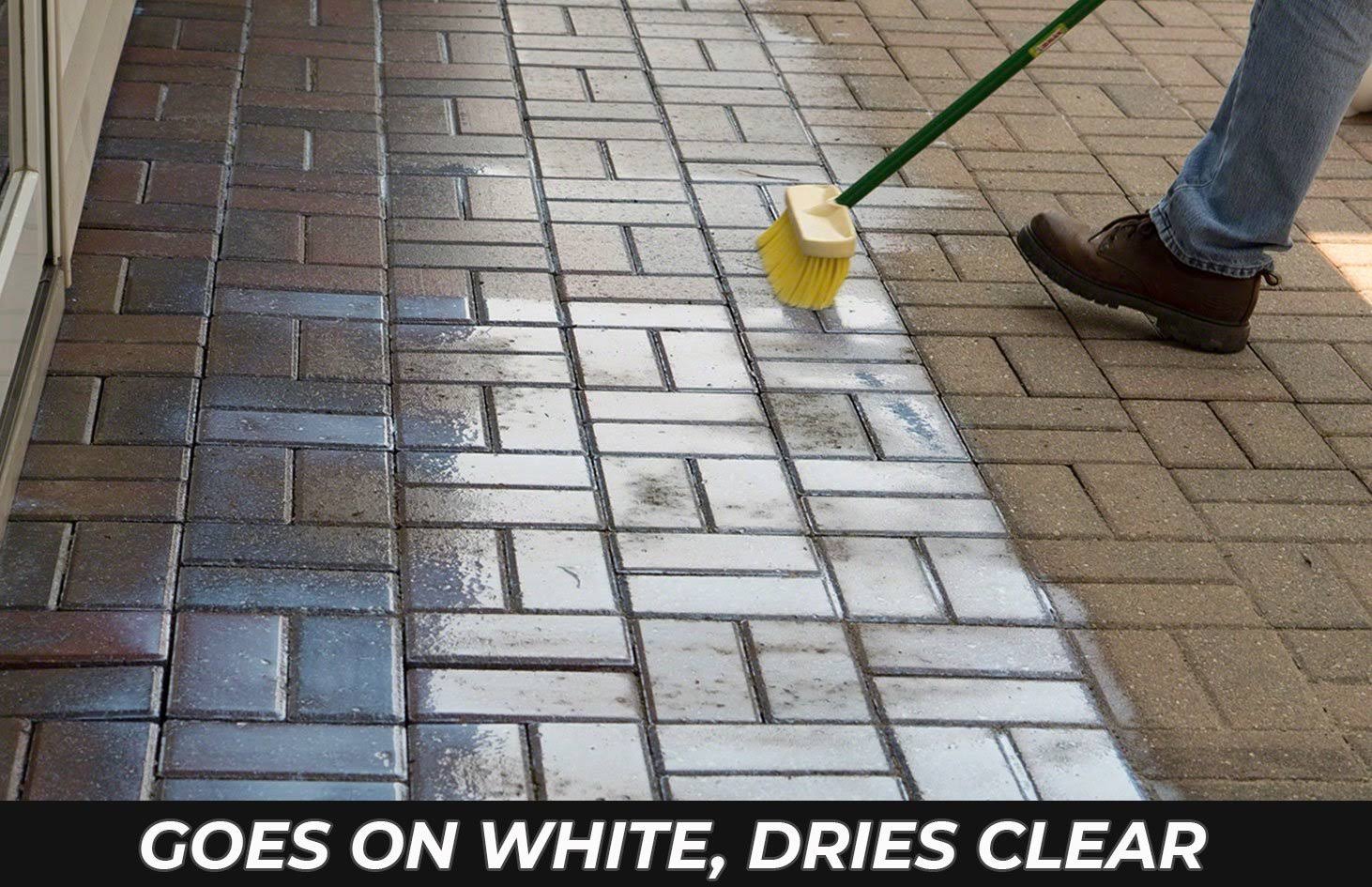 Masonrydefender Low Gloss Patio Paver Sealer, 1 Gal - Clear Water-Based Sealant for Natural Stone Surfaces, 1 Gallon