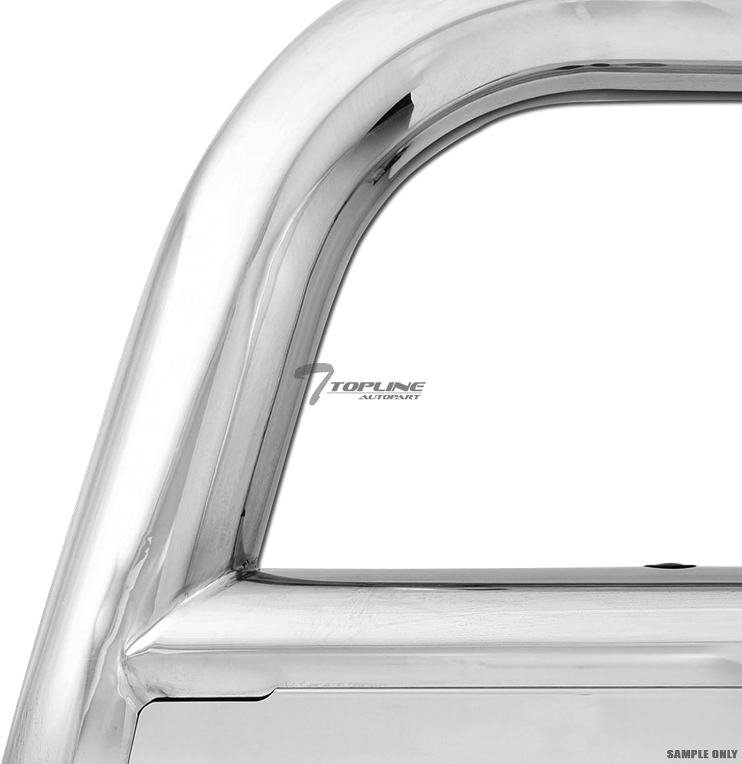 Polished Stainless Steel Bull Bar Brush Push Front Bumper Grill Grille Guard With Skid Plate Compatible With 10-23 Toyota 4Runner