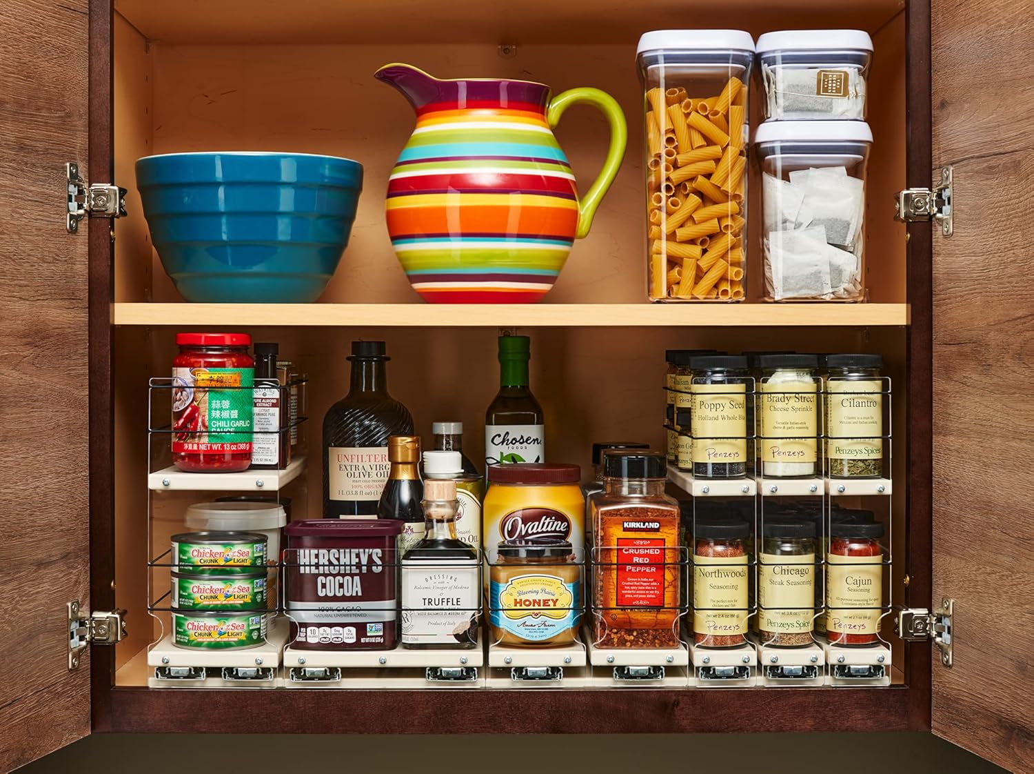Vertical Spice - 33x1x11 DC - Spice Organizer - Cabinet Drawers for Large Containers