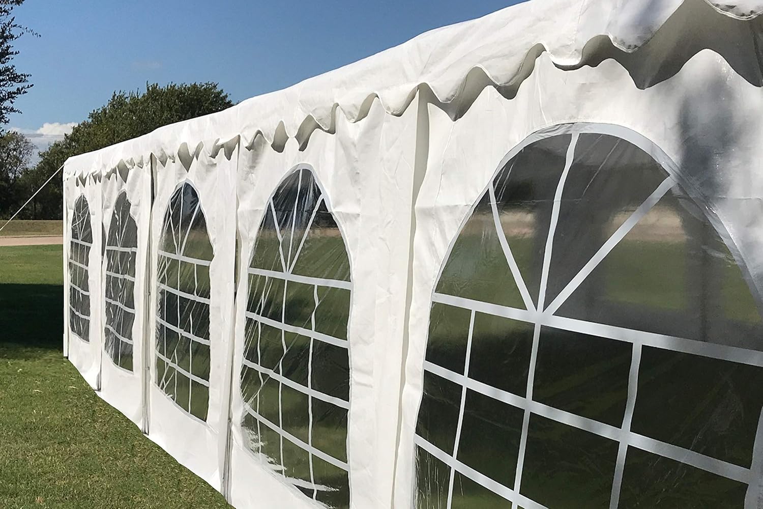 Delta 32'x20' Budget PE Tents for Parties, Large Outdoor Canopy Carpas para Fiestas, Big Wedding Party Event Tent with Waterproof Top & Removable Sidewalls for Patio Outdoor Garden Events