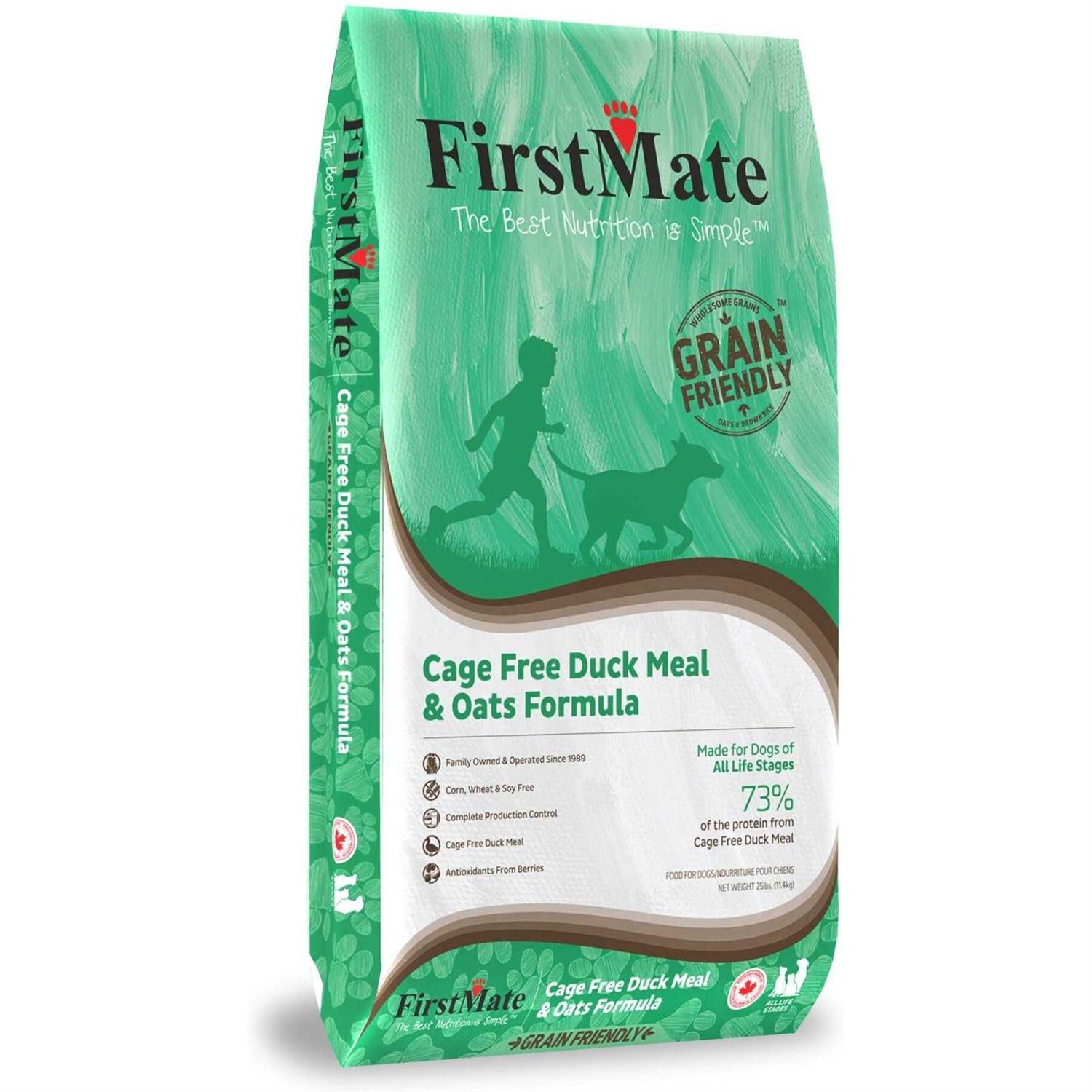 FirstMate Grain Friendly Cage Free Duck &amp; Oats Dry Dog Food - Pet Supplies online store