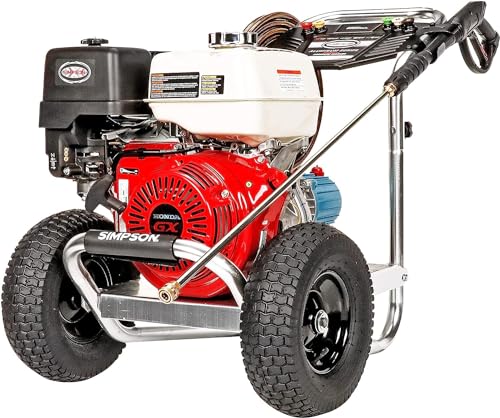 Simpson Cleaning 4200 PSI Gas Pressure Washer, 4.0 GPM Power Washer for Commercial Use, Honda GX390 Engine, 50-Foot Steel-Braided Hose, Aluminum Series, 49-State (ALH4240)