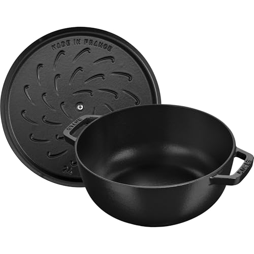 Staub Cast Iron 2.5-qt Braiser with Dragon Lid - Matte Black