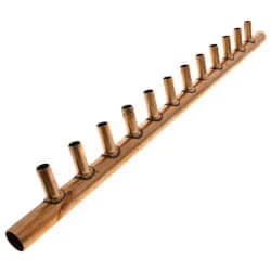 1-Inch Male Sweat Copper Manifold w/ 1/2-Inch Sweat Loops (12 Outlets) CM12-100SA-SO