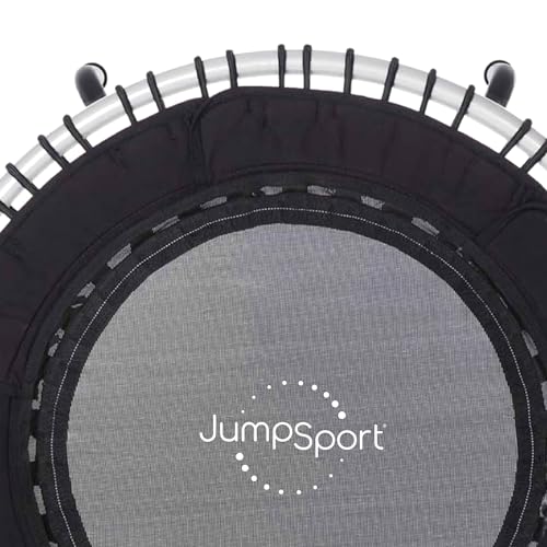 JumpSport 250 in-Home Cardio Fitness Rebounder, 39-inch | Mini Trampoline with Arched-Legged & Videos Included | Safe, Sturdy and Low-Impact | DVD and Free 60-Day Streaming