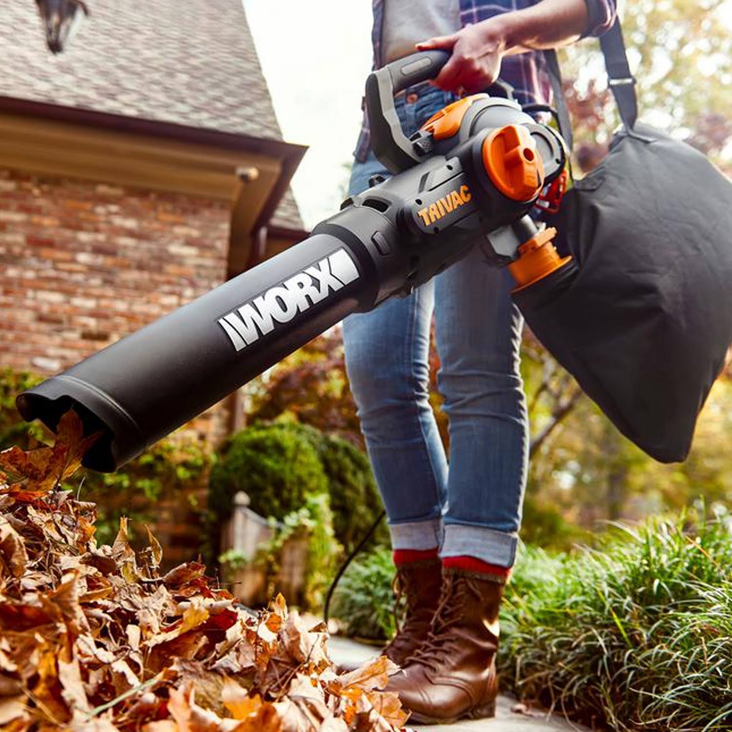 Worx Wg512 12 Amp Trivac 3-in-1 Electric Leaf Blower/Mulcher/Yard Vacuum