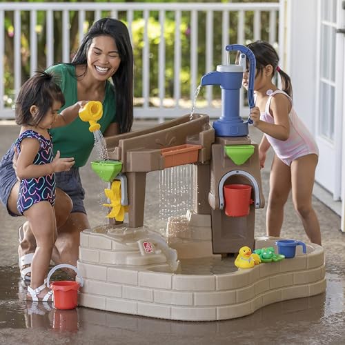 Step 2 Pump & Splash Discovery Pond Water Table, Kids Water Sensory Activity Pool, Summer Outdoor Toys, 10 Piece Toy Accessories, For Toddlers 2+ Years Old