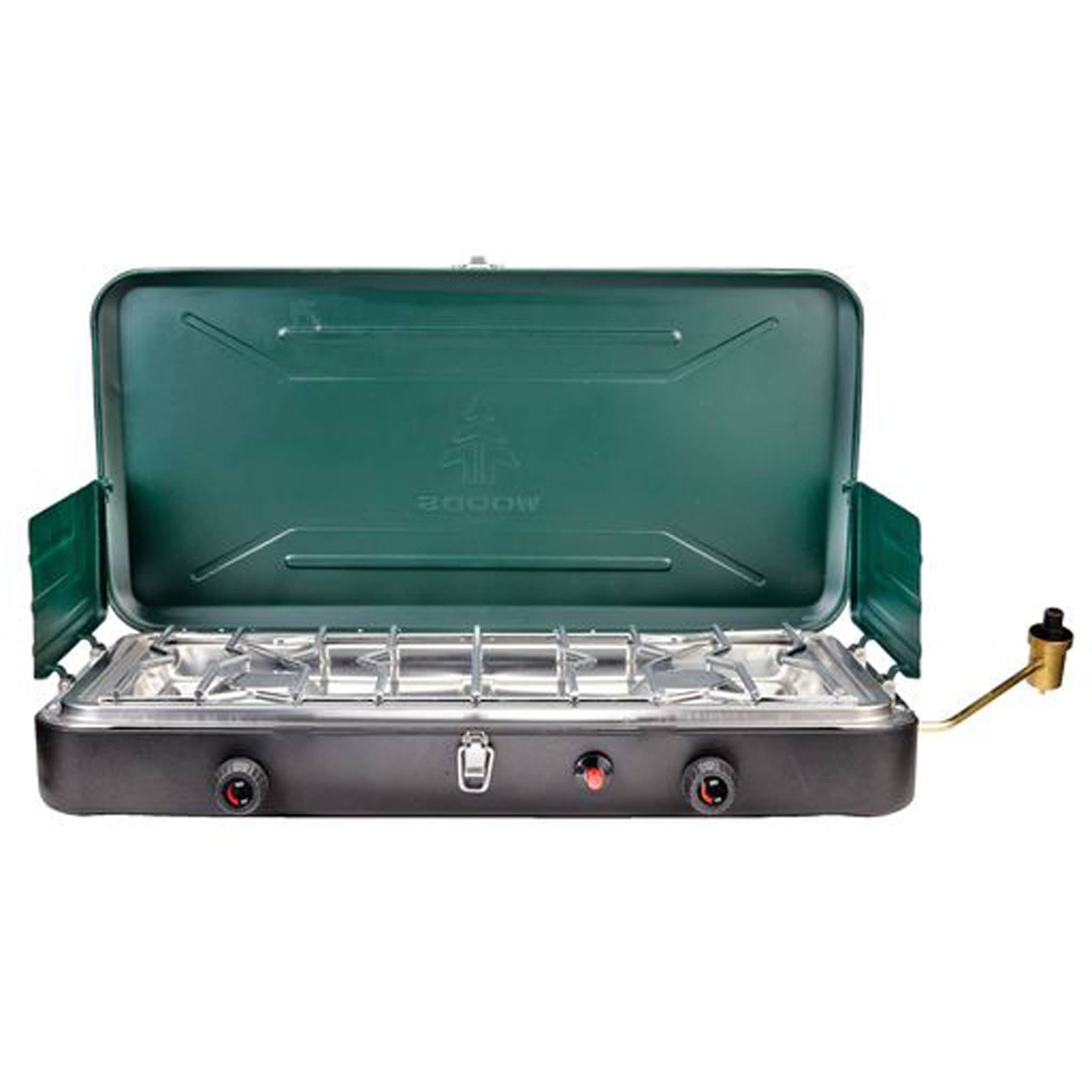 Woods Portable Propane Camping Stove with 2 Burners