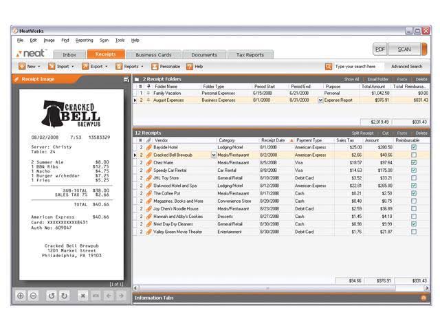 NeatReceipts Mobile Scanner and Digital Filing System