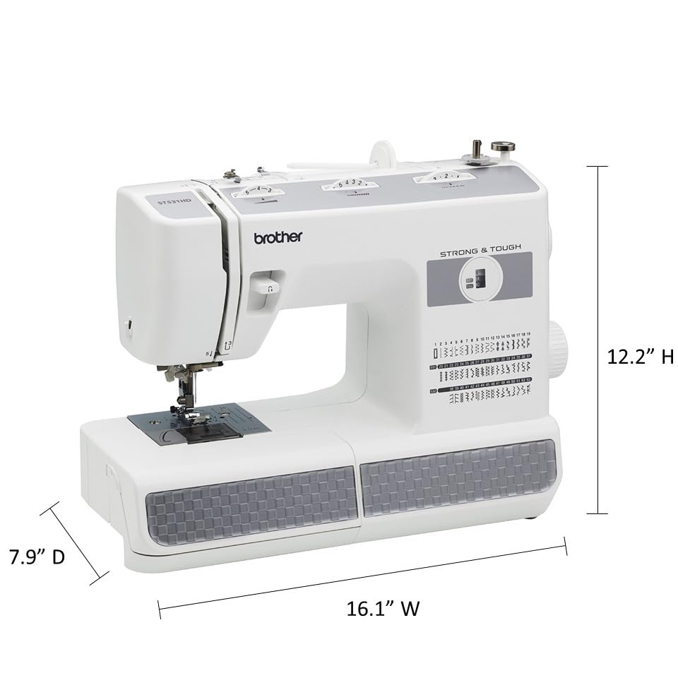 Brother ST371HD Sewing Machine, Strong & Tough, 37 Built-in Stitches, Free Arm Option, 6 Included Feet