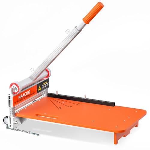 Heavy Duty Laminate/Vinyl Floor Cutter, NAACOO 13” Vinyl Plank Cutter with Wheel – Just 1 Step Meet Angle&Length Cutting, Flooring Tools - Cuts Laminate Floor, Engineer Wood, LVP/T, VCT, SPC, WPC
