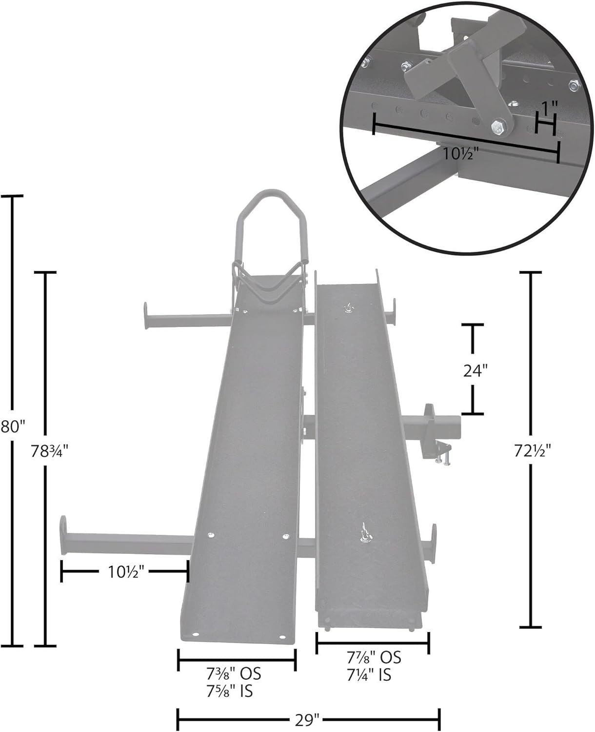Black Widow Steel Motorcycle Carrier for RVs - 400 & 600 lb. Capacity