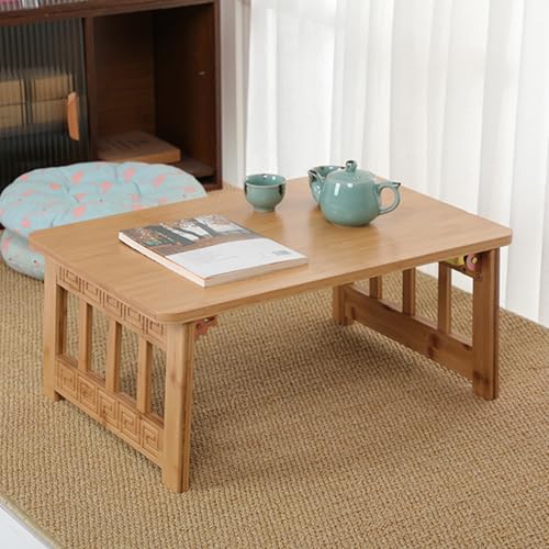Solid wood low table, sitting living room coffee table, all pine small apartment study table/leisure table/game table, suitable for home/training institution/nursery (Non-Foldable-D, 47in)