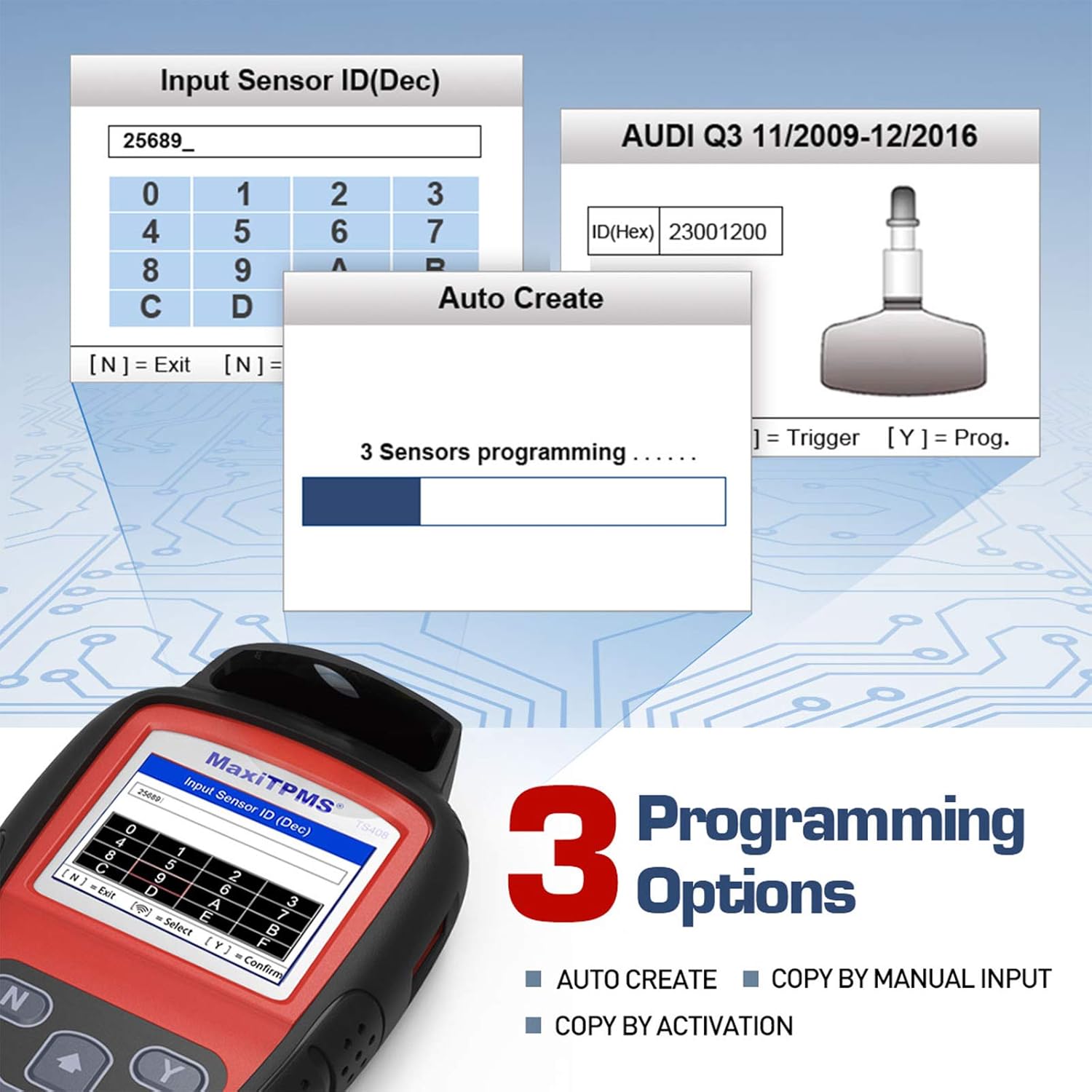Autel TPMS Relearn Tool TS408, 2022 Upgraded Version of Autel TS401, TPMS Reset, Sensor Activation, Program, Key Fob Testing, with Lifetime Update
